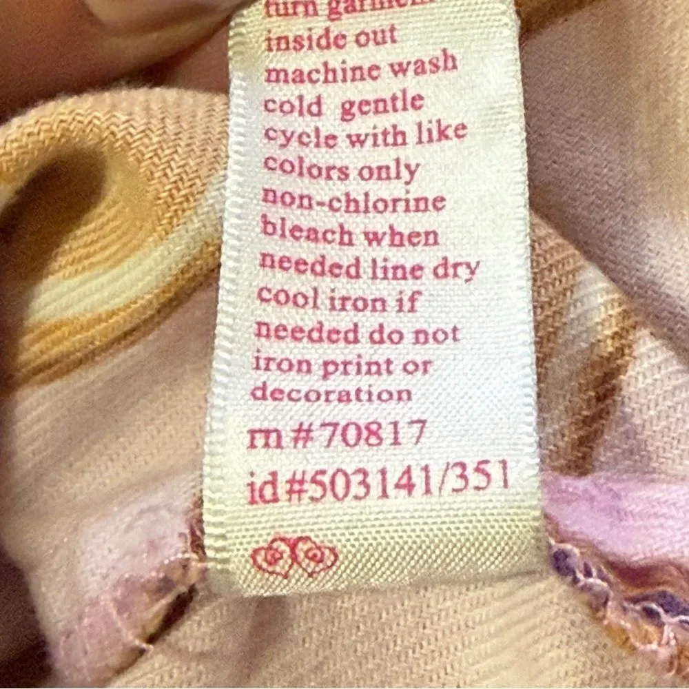 Vintage Y2K Victoria’s Secret Gingerbread Pajama Set Long Sleeve Pink Tan Red XL